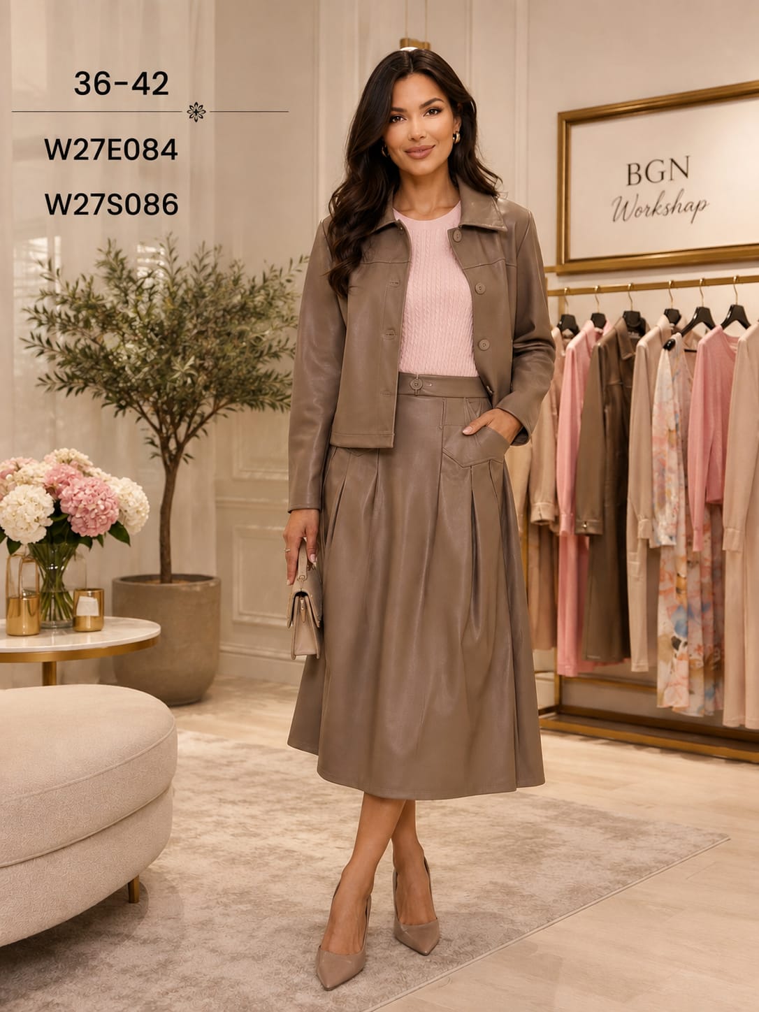 DERİ ETEK - W27S086