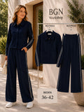 DOKUMA ŞERİTLİ PANTOLON - W27P055